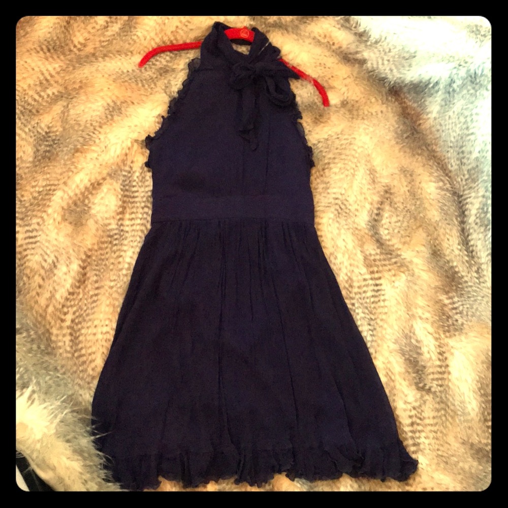 Deep purple halter dress